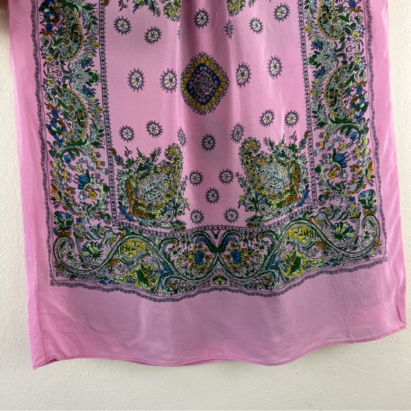 Anthropologie 100% Silk Moulinette Soeurs Paisley Printed Flowy Lightweight Top - Picture 11 of 12